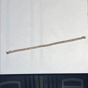 Elegant Gold Tone Tennis Bracelet